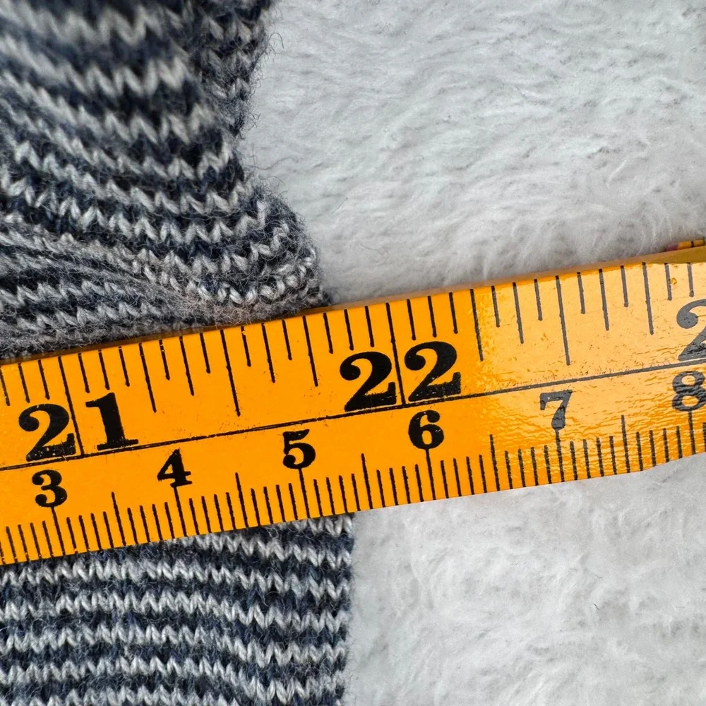 Banana Republic Sweater‎ Mens Large Blue Striped Silk Cashmere Blend Crewneck